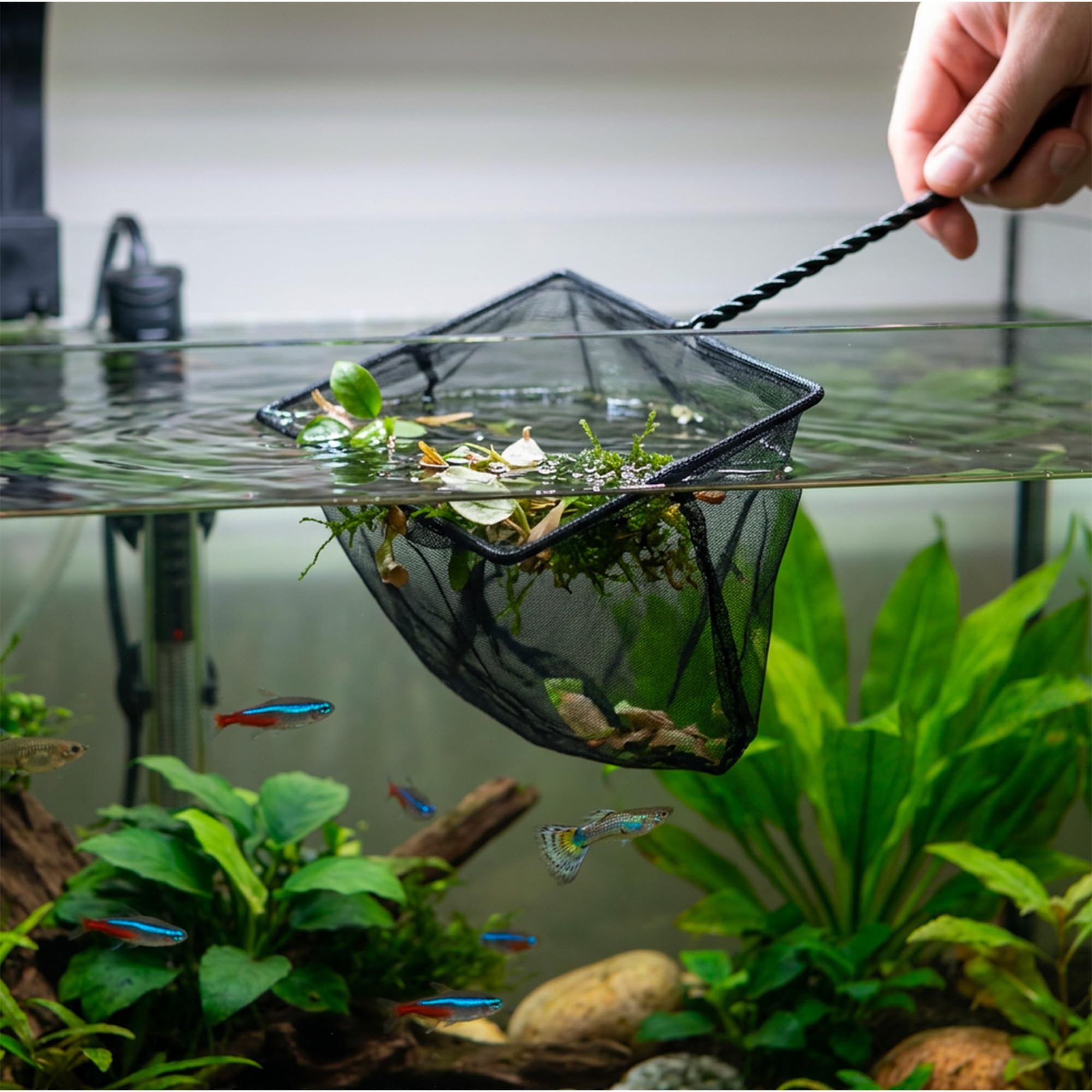 WAVE Epuisette pour Aquariophilie Vert 12 cm