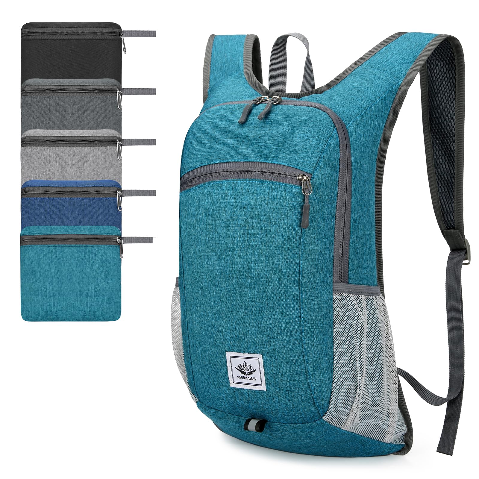 Zusentee Zaino Pieghevole Ultraleggero 16L Zaino Trekking Donna Impermeabile Uomo per Trekking Viaggio Brevi Escursioni Ciclismo Uomo
