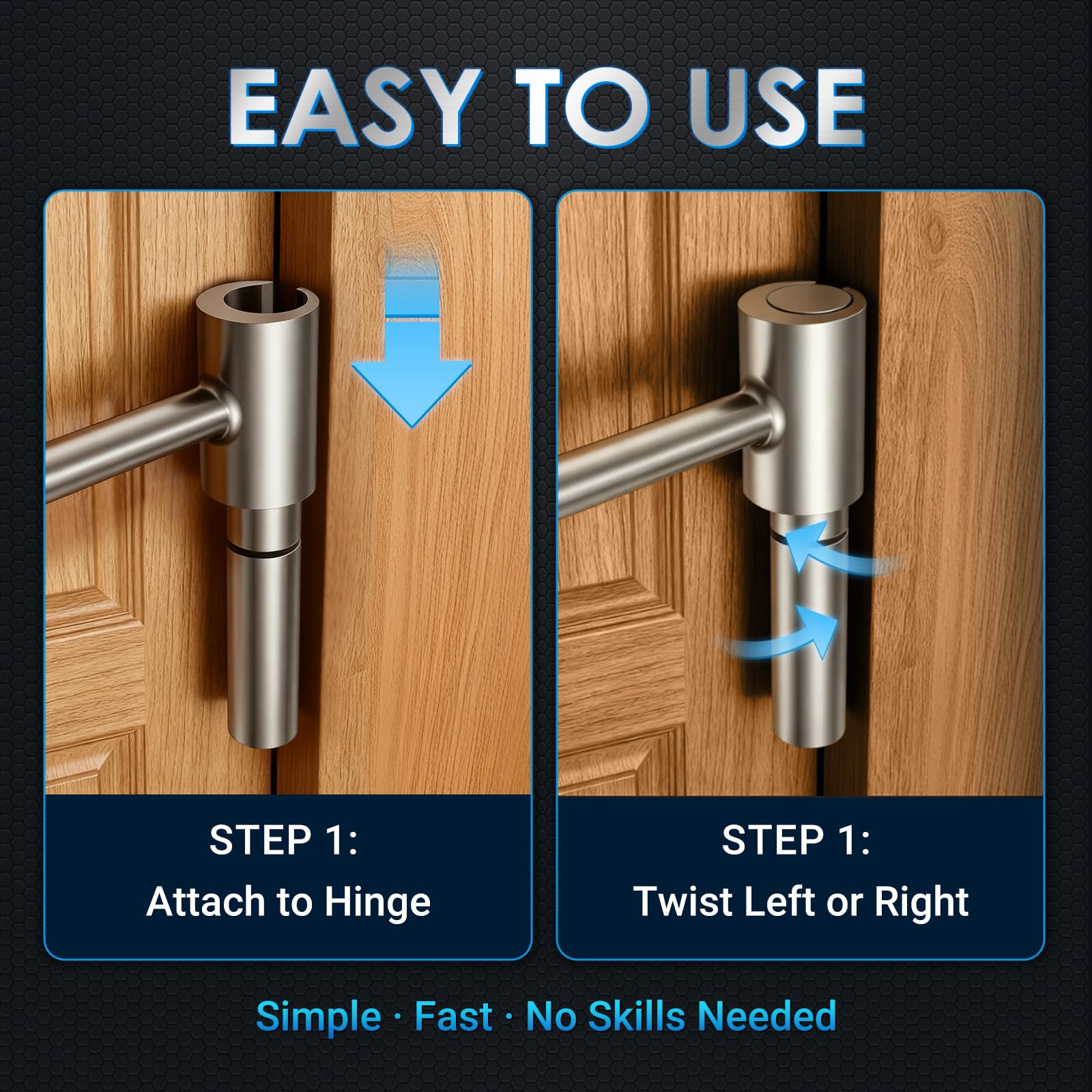 Door Hinge Repair Wrench - Adjust Sagging Hinges -5