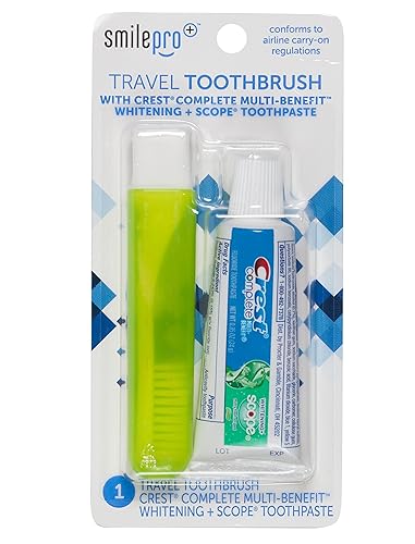 Dental Source Juego de 2 piezas de cepillo de dientes y cresta de viaje