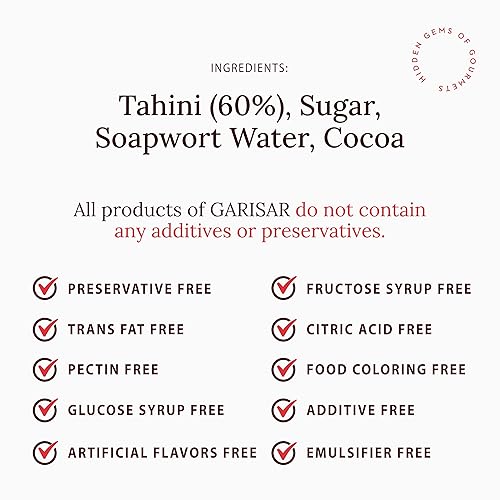 Miniatura 18 de Garisar Tahini Halva 60% Tahini – Halva – Halva de pistacho – Halva turca – Chocolate de caramelo – Postres – Dulces de Oriente Medio – Delicias