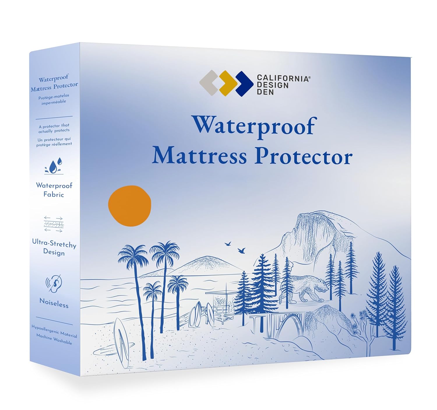 California Design Den Premium Waterproof Mattress Protector for Twin XL Size Bed – Soft, Cooling, Noiseless, Machine Washable, Fitted Mattress Cover with Deep Pockets to Fit 8-20 inch Mattress California Design Den Premium Waterproof Mattress Protector for Twin XL Size Bed – Soft, Cooling, Noiseless, Machine Washable, Fitted Mattress Cover with Deep Pockets to Fit 8-20 inch Mattress