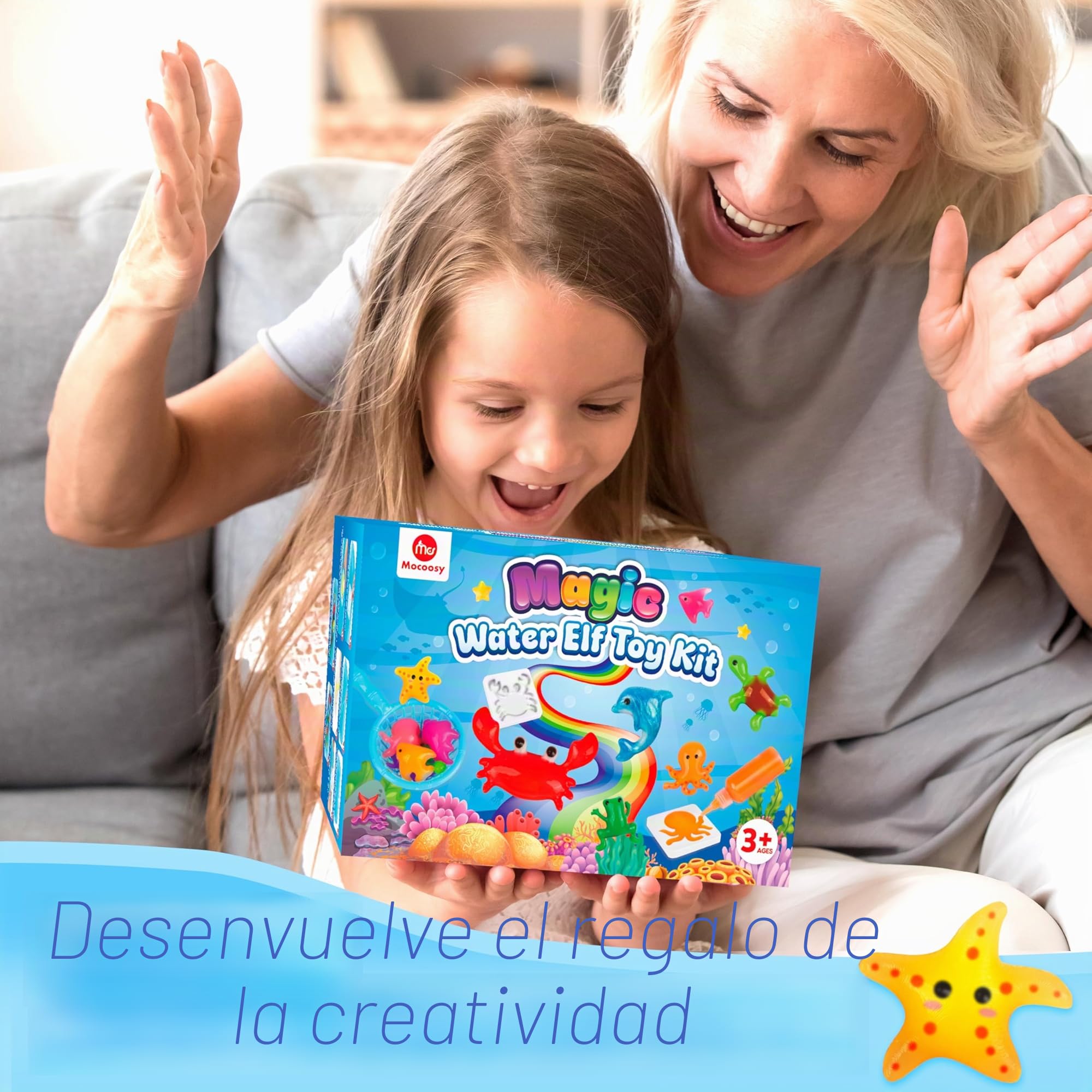 Mocoosy 20 Colores Aqua Gelz Set, 3D Juguete Mágico Elfo de Agua, Kit de Juguete de Gel de Agua Mágico con 20 Magic Gel y 16 Formas, DIY Juguetes Creativos Regalo para Niños Niñas 4 5 6 7 8 Años
