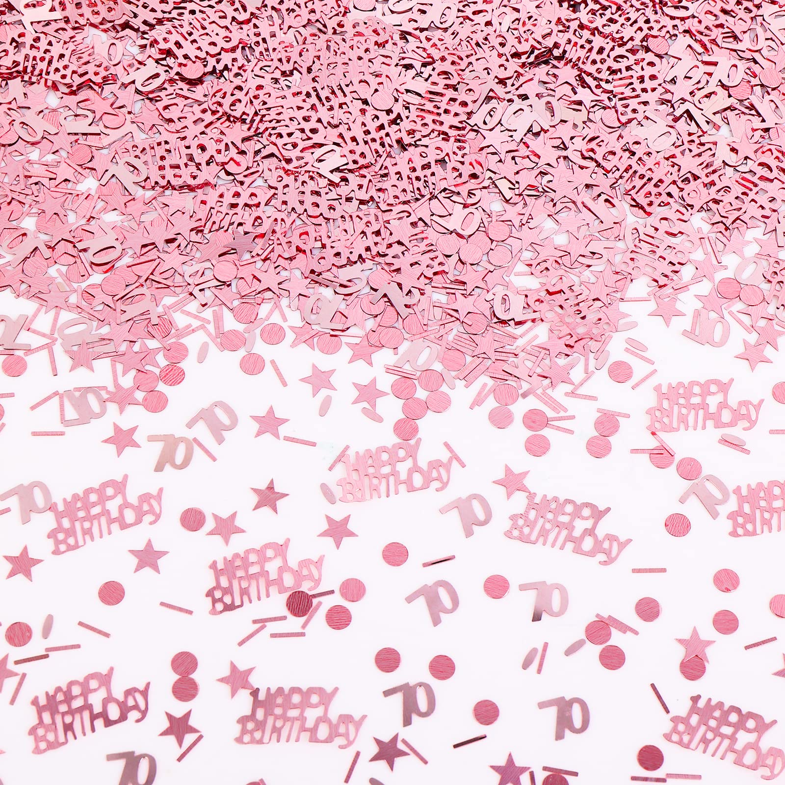 700 Pieces Happy Birthday Confetti Number 70 Metallic Sequins Table Confetti Special Events Cake Confetti Table Scatters Decorations Supplies for Birthday, Anniversary (70th Style)
