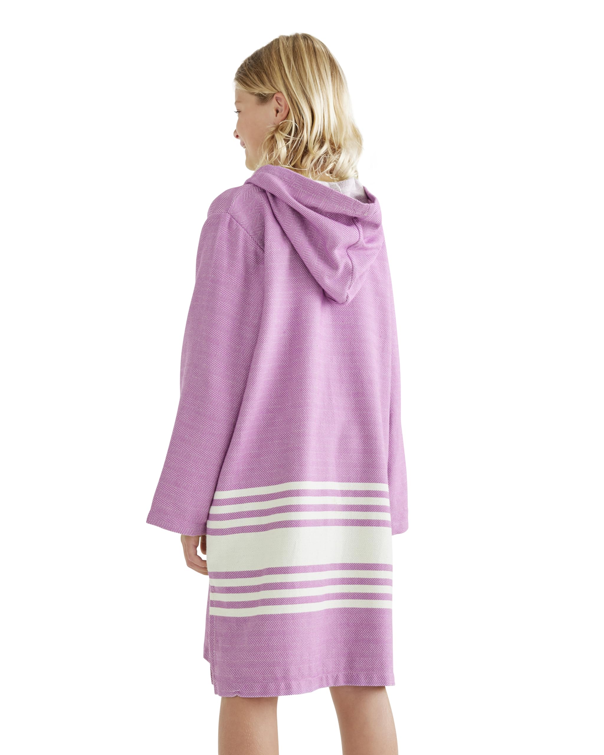 SAMMIMIS TASSOS - Toallas de playa con capucha para niños y niñas, poncho con cremallera, algodón turco, talla S (2-5 años)