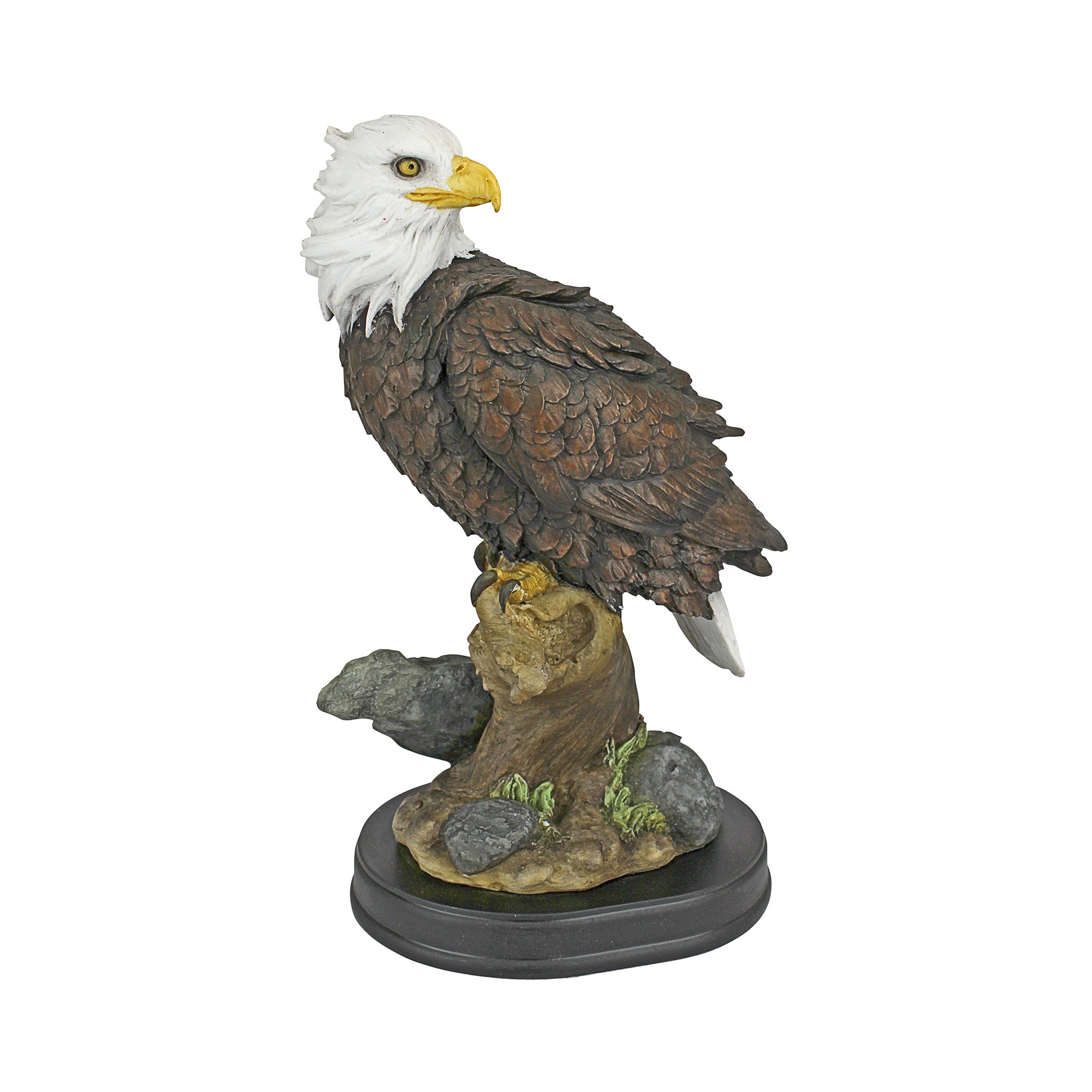 Design ToscanoNoble Strength Bald Eagle Statues: Medium, Multi-Color, 10x14x23 cm