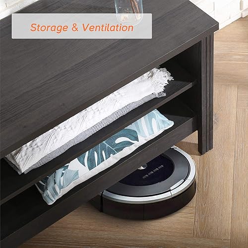 Miniatura 13 de WAMPAT Soporte de TV grande para TV de 90 pulgadas, centro de entretenimiento de madera para TV de 80 a 100 pulgadas con 5 cubos, consola de TV,