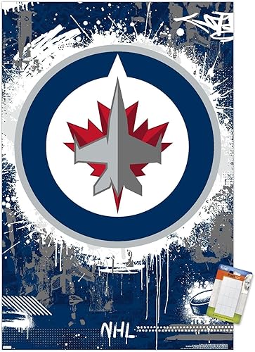 Trends International NHL Winnipeg Jets - Póster de pared con logotipo Maximalist 23