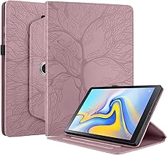 Case for Samsung Galaxy Tab A 10.5 2018 SM-T590/T595 360 Degree Rotating Stand PU Leather Protective Cover with Pencil Holder for Galaxy Tab A 10.5 Inch 2018 Rose Gold