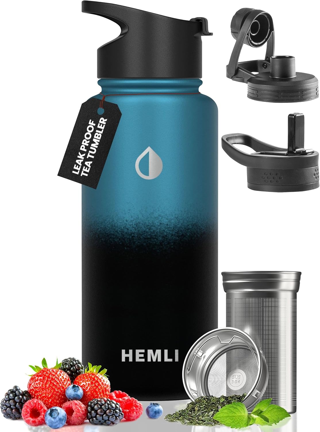 32 oz Insulated Tea Tumbler Bottle with Infuser, Travel Mugs