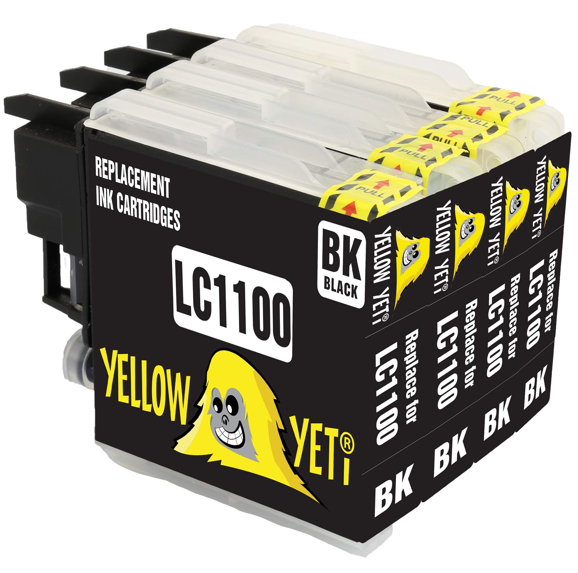 Yellow Yeti Reemplazo para Brother LC1100 LC1100BK Cartuchos de tinta negro  compatibles con Brother DCP-145C 165C 195C 197C 375CW 385C 395CN 585CW  6690CW MFC-250C 290C 490CW 5890CN 5895CW 6490CW 990CW : Amazon.es: