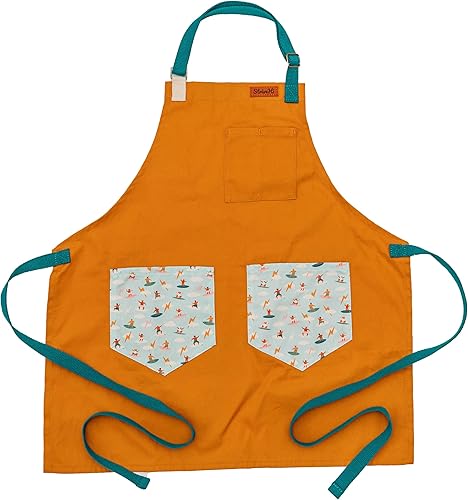 Kids Apron  Ocean Inspired Custom Kids Aprons for Cooking  Durable Cotton Apron for Kids wStraps  Kids Painting Aprons