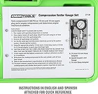 Vista 6 de OEMTOOLS 37138 Juego de medidor probador de compresión, probador de compresión automotriz, probador de compresión de motor con manguera flexible