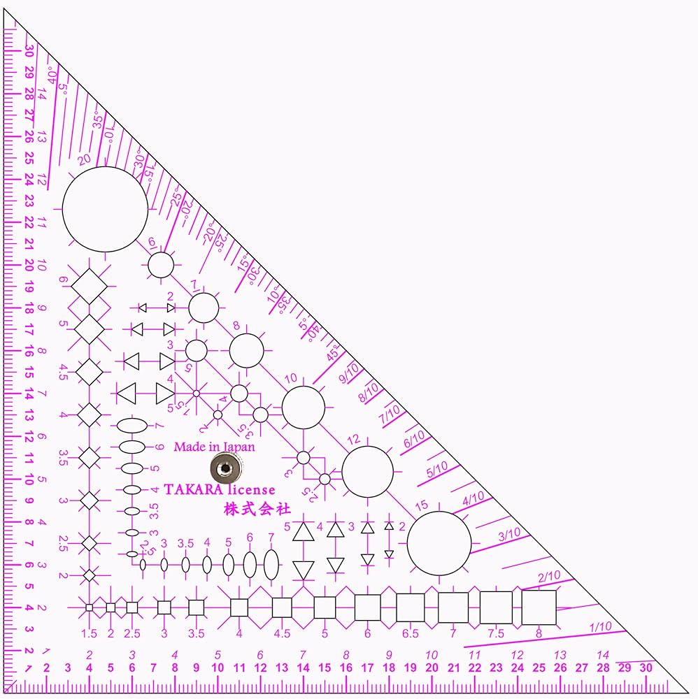 Amazon.co.jp: タカラ 製図マルチ定規 つまみ付 小 2mm厚 テンプレート