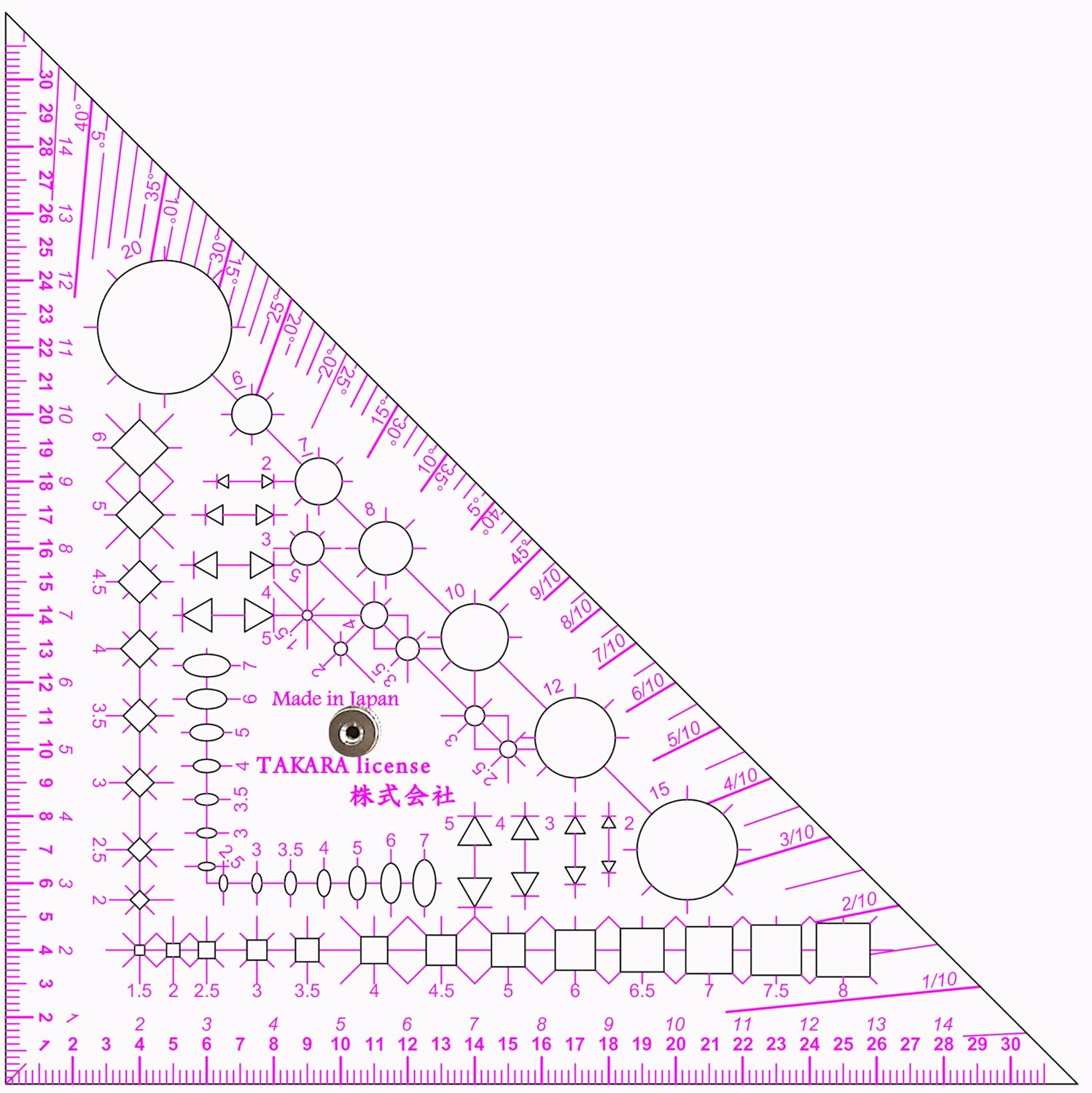Template Triangle Ruler by ARCHITECTURAL Design Drawing