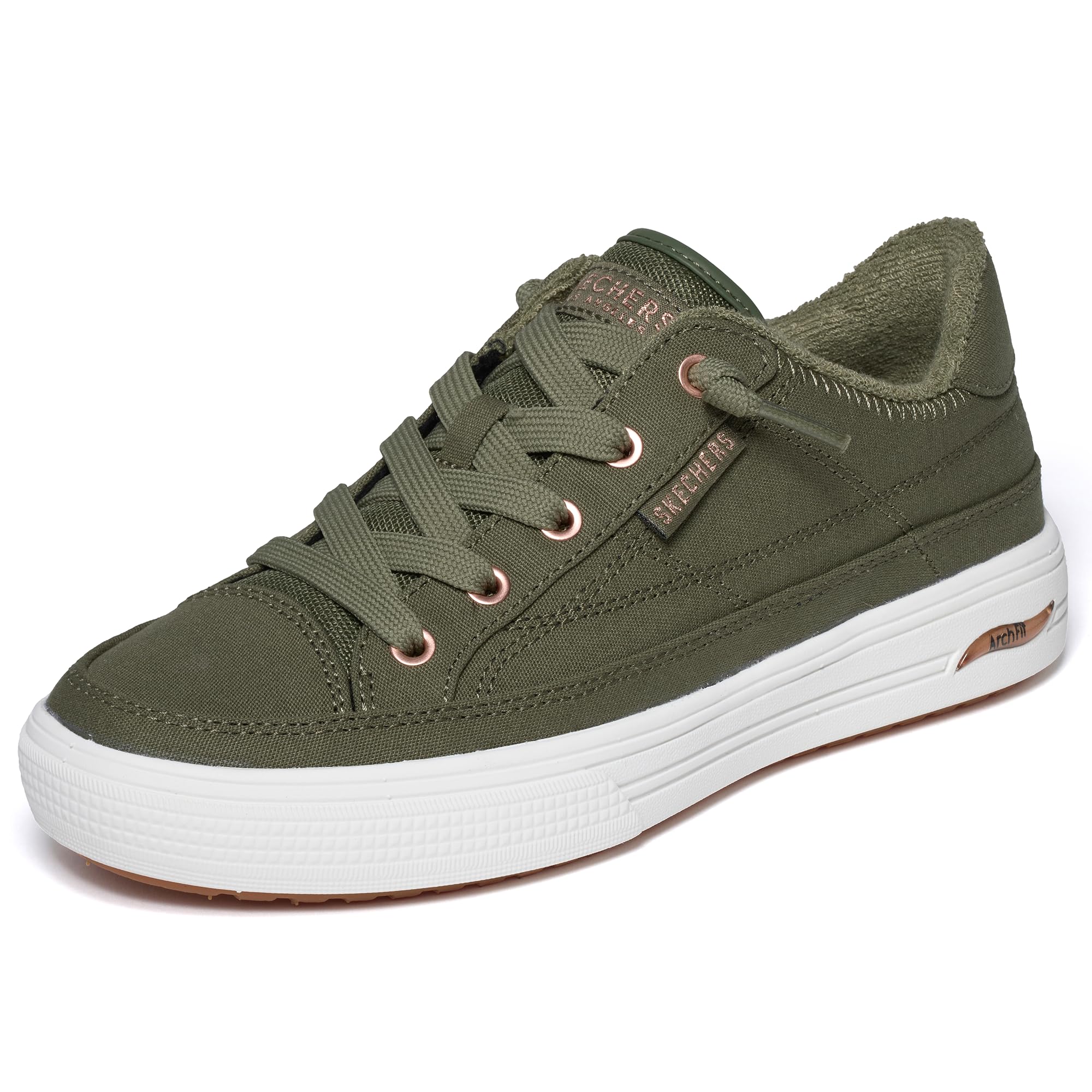 SKECHERS Women's James Goldcrown: Arch Fit Arcade-Love on Top Sneaker
