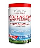 Full Life Collagen Peptides Powder - Bovine Collagen Supplement with Hyaluronic Acid - Hydrolyzed Collagen Powder for Women and Men - Kosher, Gluten-Free - 300g