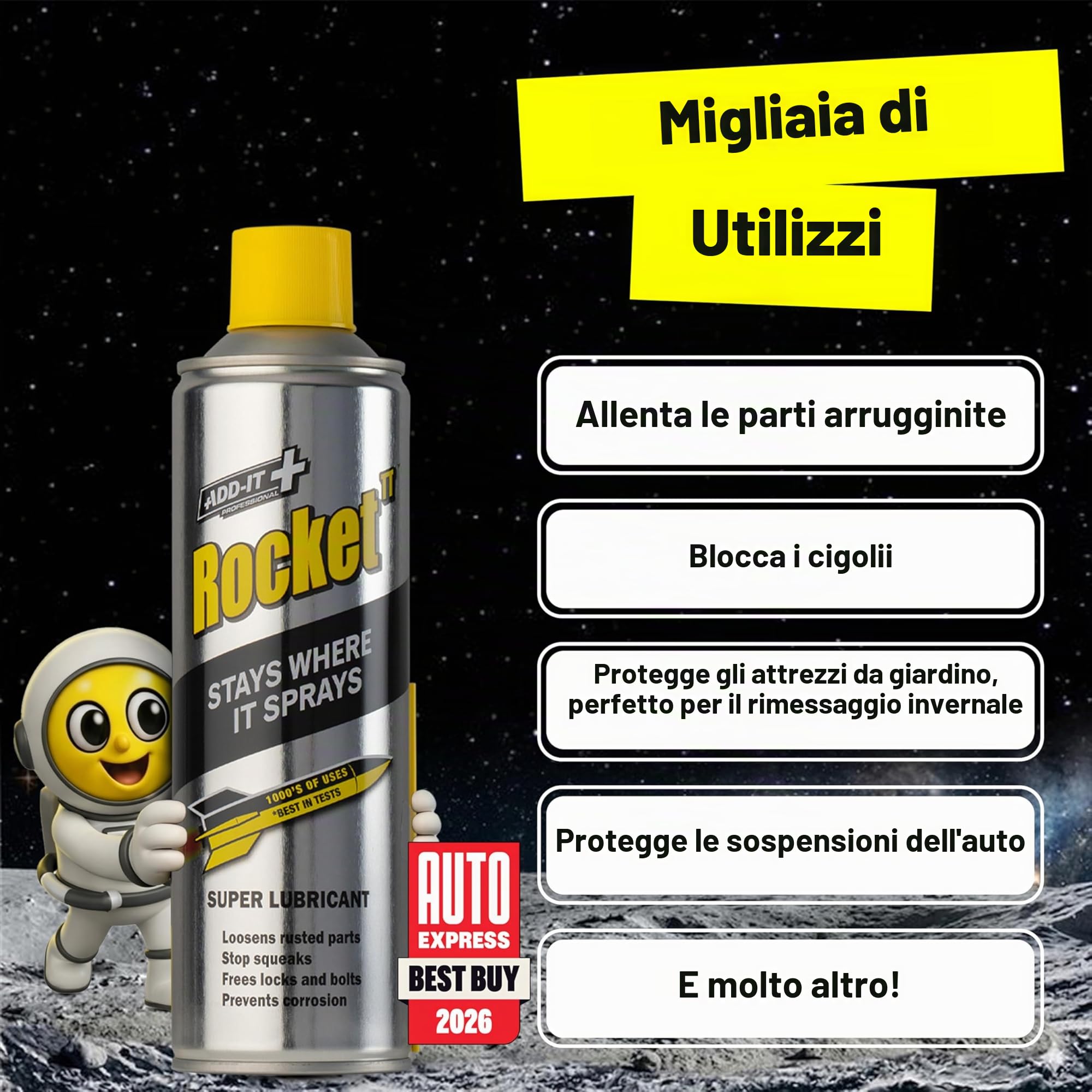 Rocket TT Tappo e cannuccia super lubrificante multiuso 100ml
