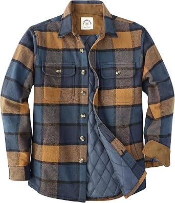 Dubinik Mens Shacket Flannel Shirt for Men Lightweight Jacket Casual Coat