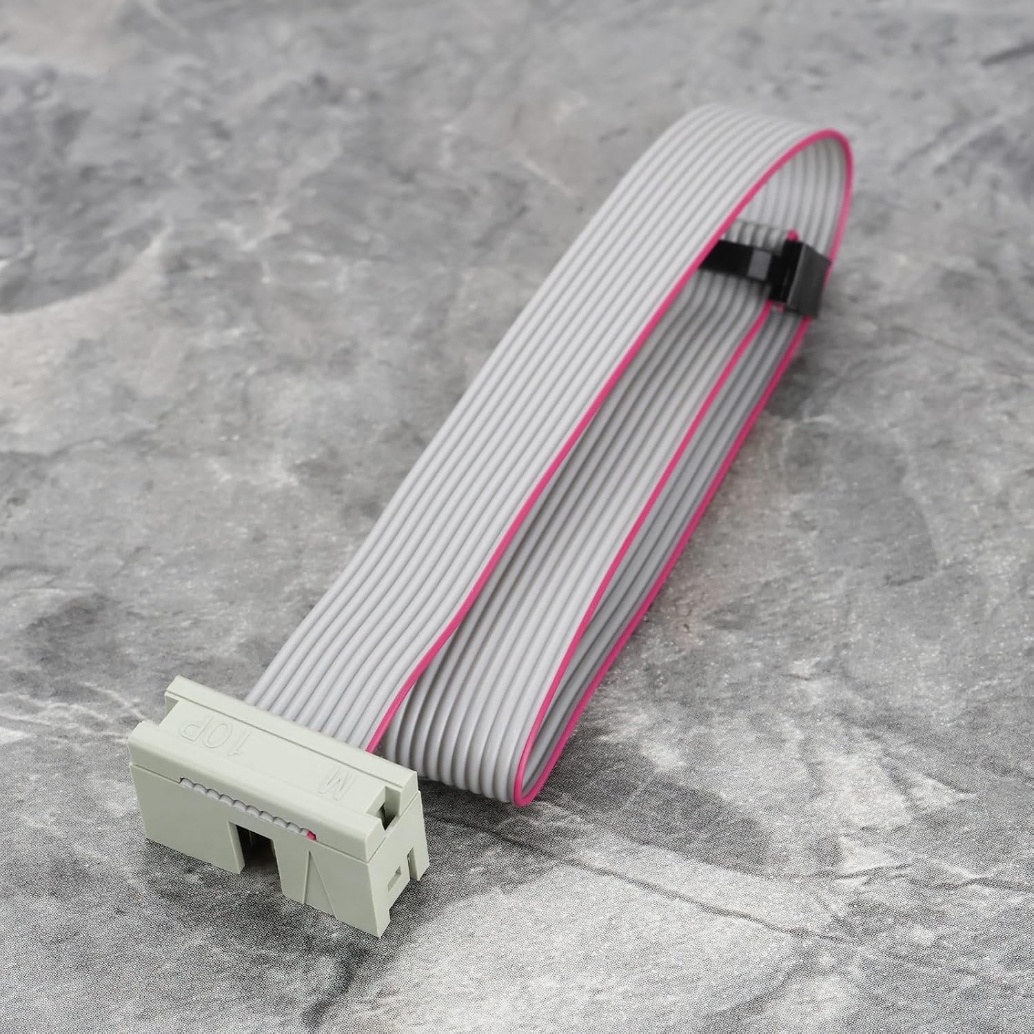 2Pcs 10 Pins IDC Extension Cable IDC Extension Jumper Connector Male to Female IDC Extension Cable 2.54mm Pitch Double Row Flat Ribbon Cable