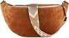 Valentina Women's Bum Bag Suede XL Large Suede Bum Bag Cross Body Bag Belt Bag with Leather Shoulder Strap and Choice of Wide Change Strap Gift Cognac 4