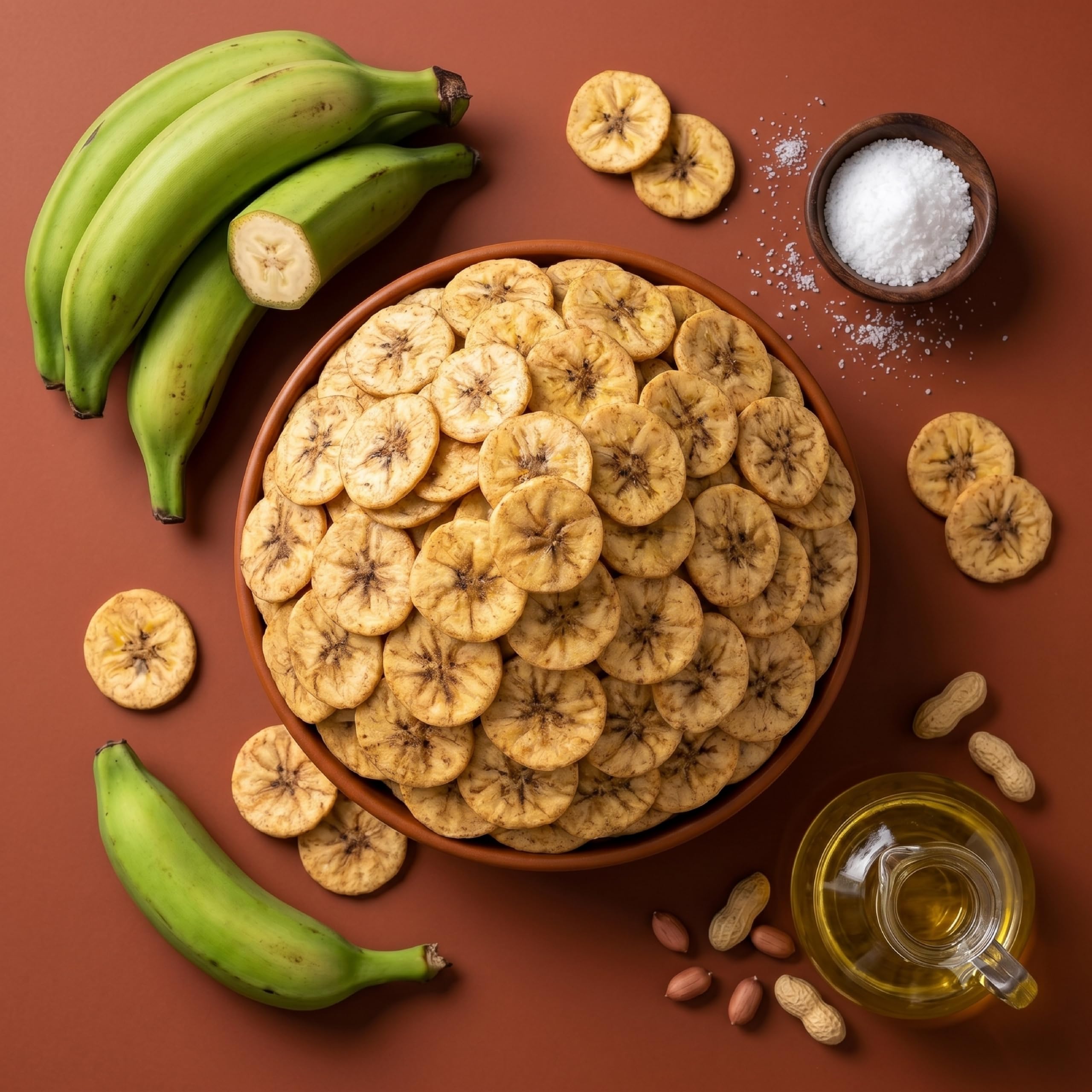 Vratam Banana Chips | Healthy Namkeen Snacks for Diet | No Onion No Garlic No Palm Oil | Homemade Tasty Banana Chips Made in Groundnut Oil | Thinnest 110G (pack of 1) 2