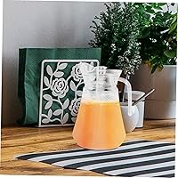 Vista 3 de Jarra de agua con tapa, jarra de agua fría caliente, jarra de té helado, jarra de plástico transparente, jarra de vidrio de borosilicato para jugo