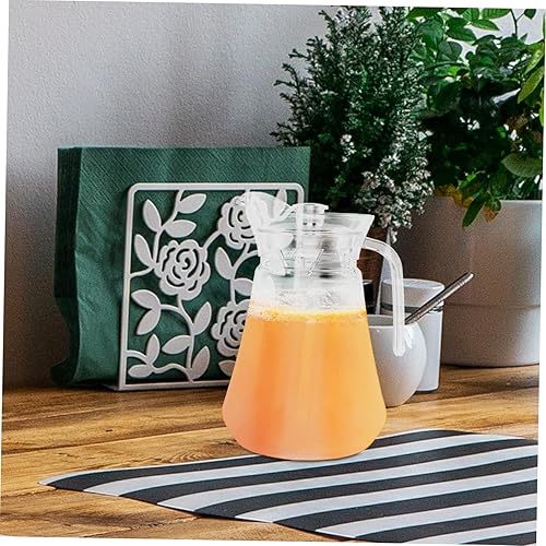 Miniatura 3 de Jarra de agua con tapa, jarra de agua fría caliente, jarra de té helado, jarra de plástico transparente, jarra de vidrio de borosilicato para jugo,