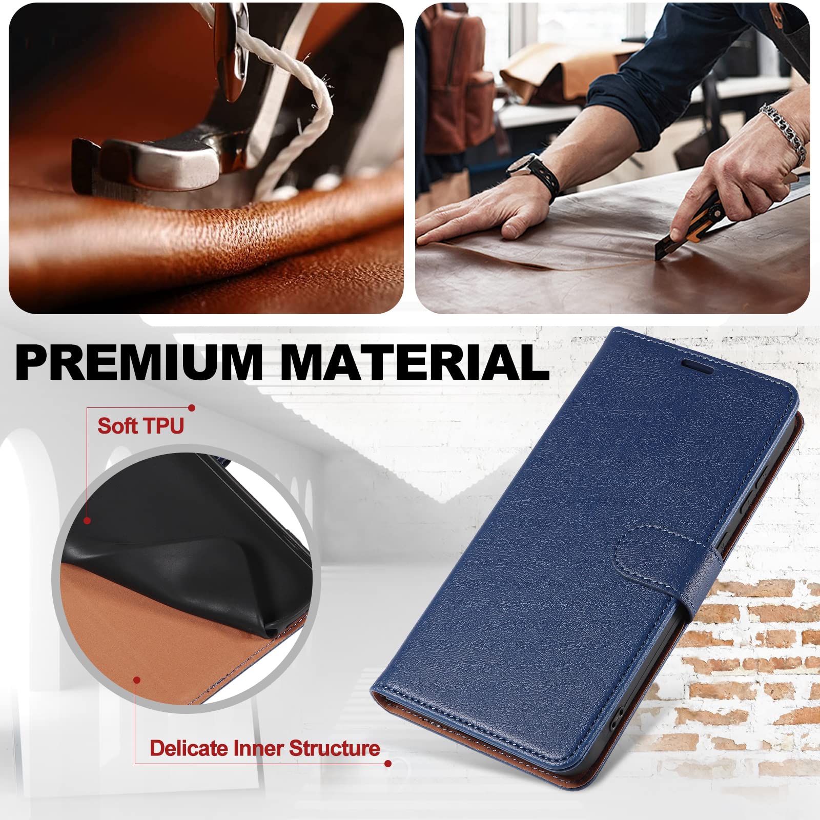 Compatible Avec Huawei Mate 20 Lite Coque,Compatible Avec Huawei Maimang 7 Fermeture Magnétique Flip Kickstand Fentes Pour Cartes Wallet Cover SZ