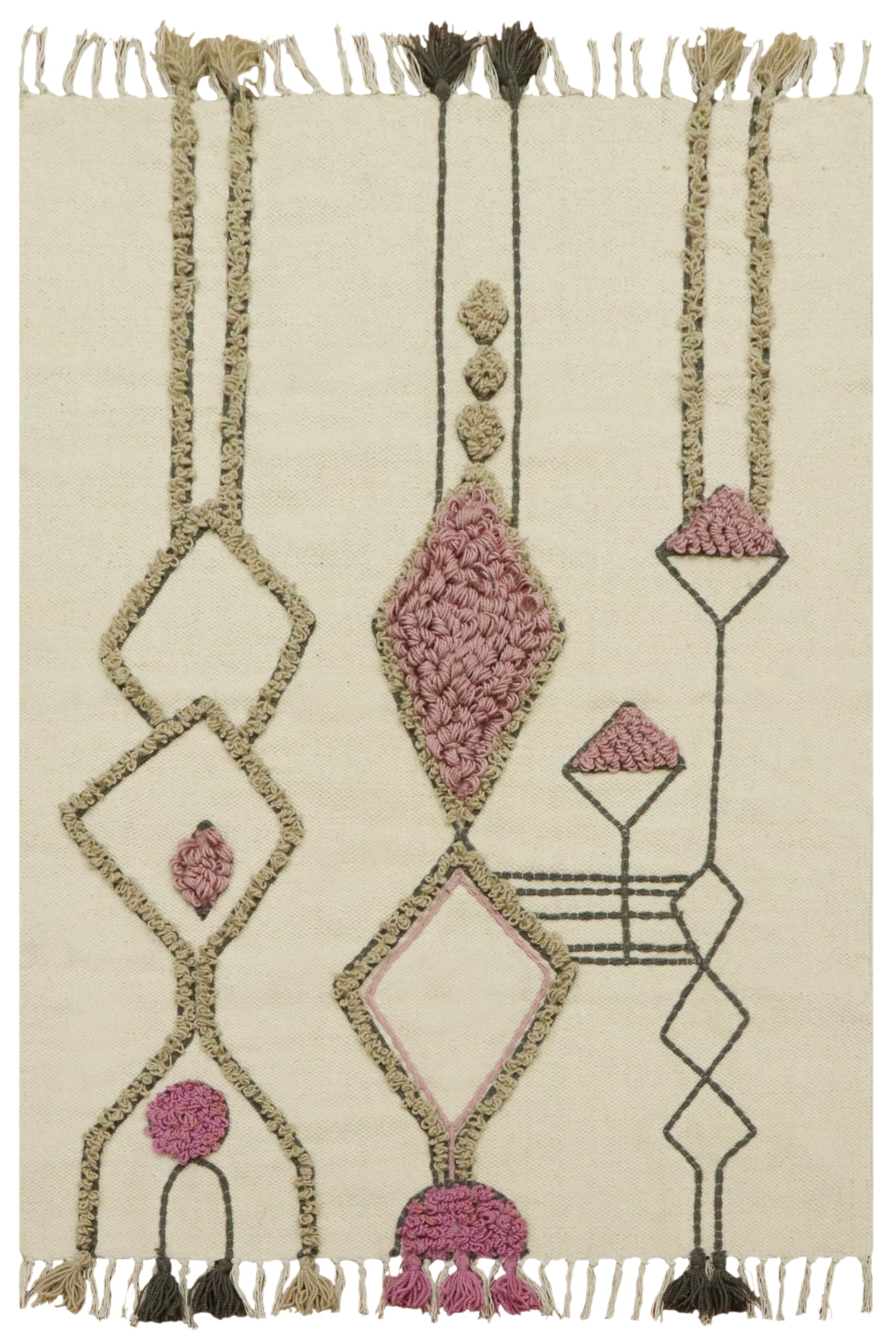 Kelim Läufer, handbedruckt, Baumwolle, Dhurrie-Stickerei, Beige, mehrfarbig, marokkanisches Design, handwaschbar, 0,5 cm dick, Flachgewebe, Teppiche für Flur, Treppenhäuser, Korridor, 15,2 x