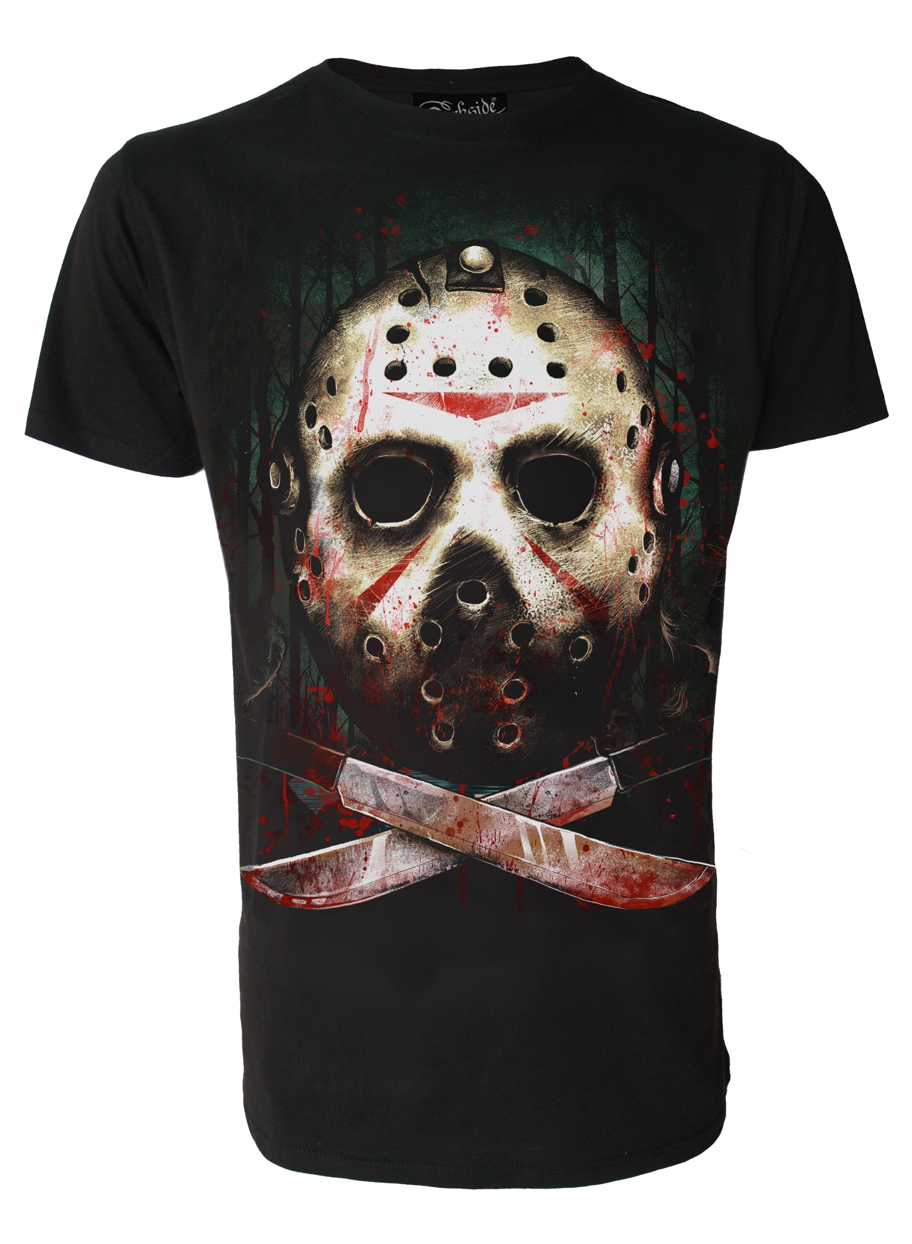 Jason Mask Friday 13th Original Darkside Mens T Shirt Medium Black