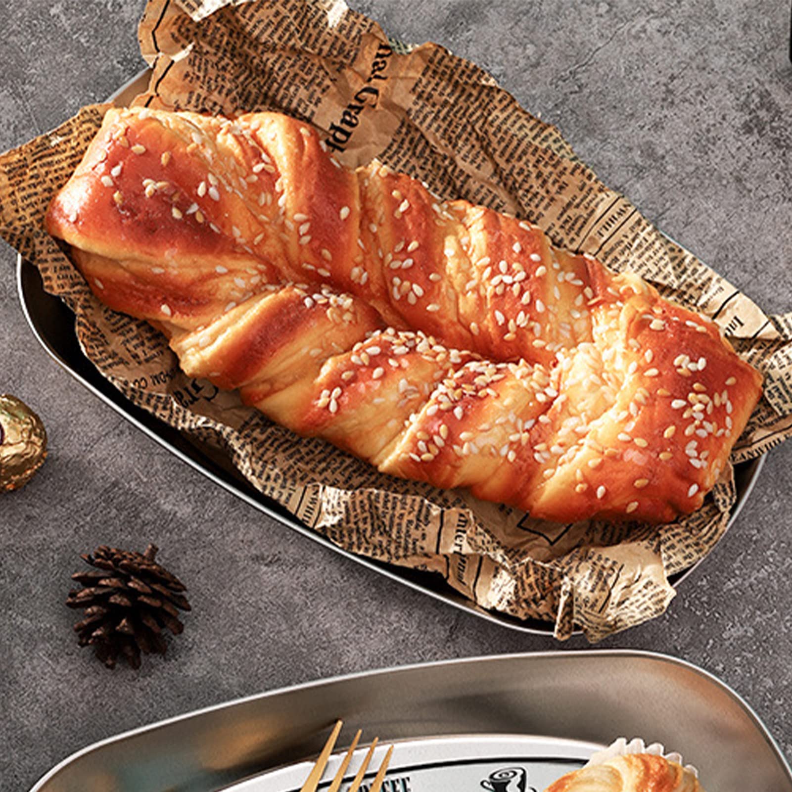 WOHPNLE Camping Tinplate Plate, Metal Dinner Dishes for Outdoor Multifunctional Cutlery Picnic Bowl Serving Plate for Home Kichten(C)