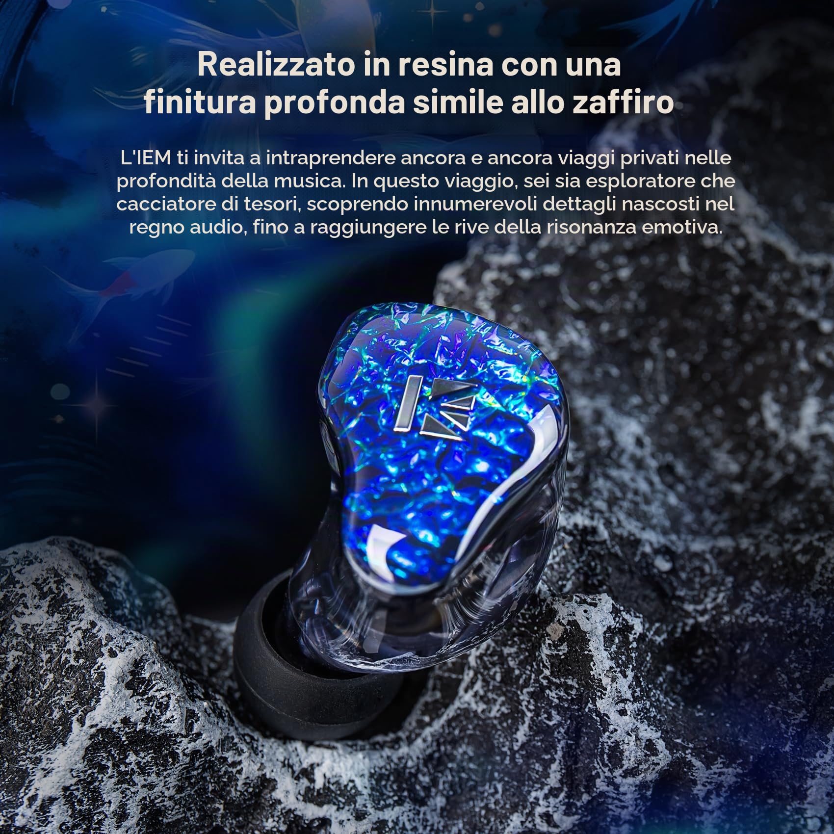 Yinyoo KBEAR SR8 IEM - Auricolari in-ear con driver ibridi 1DD+3BA, per musicisti, HiFi cablati, cavo staccabile con 5N OFC, IEM per giochi, audiofili e performance dal vivo