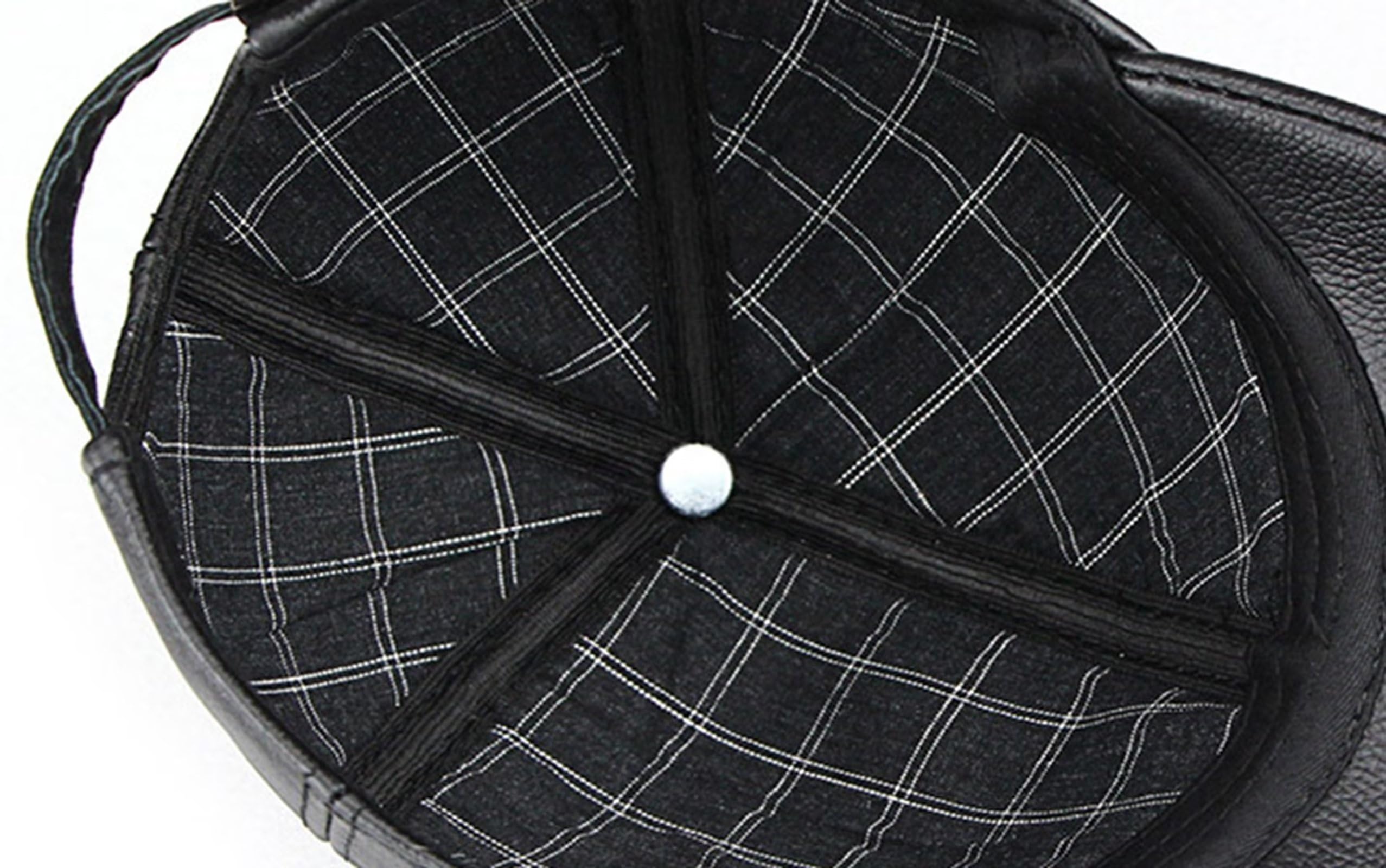 Cappello da Baseball in Pelle da Uomo Autunno Inverno, Impermeabile, Sportivo, con Visiera Regolabile, Cappello da Sole, Cappello da Guida, Marrone-L,Brown-L