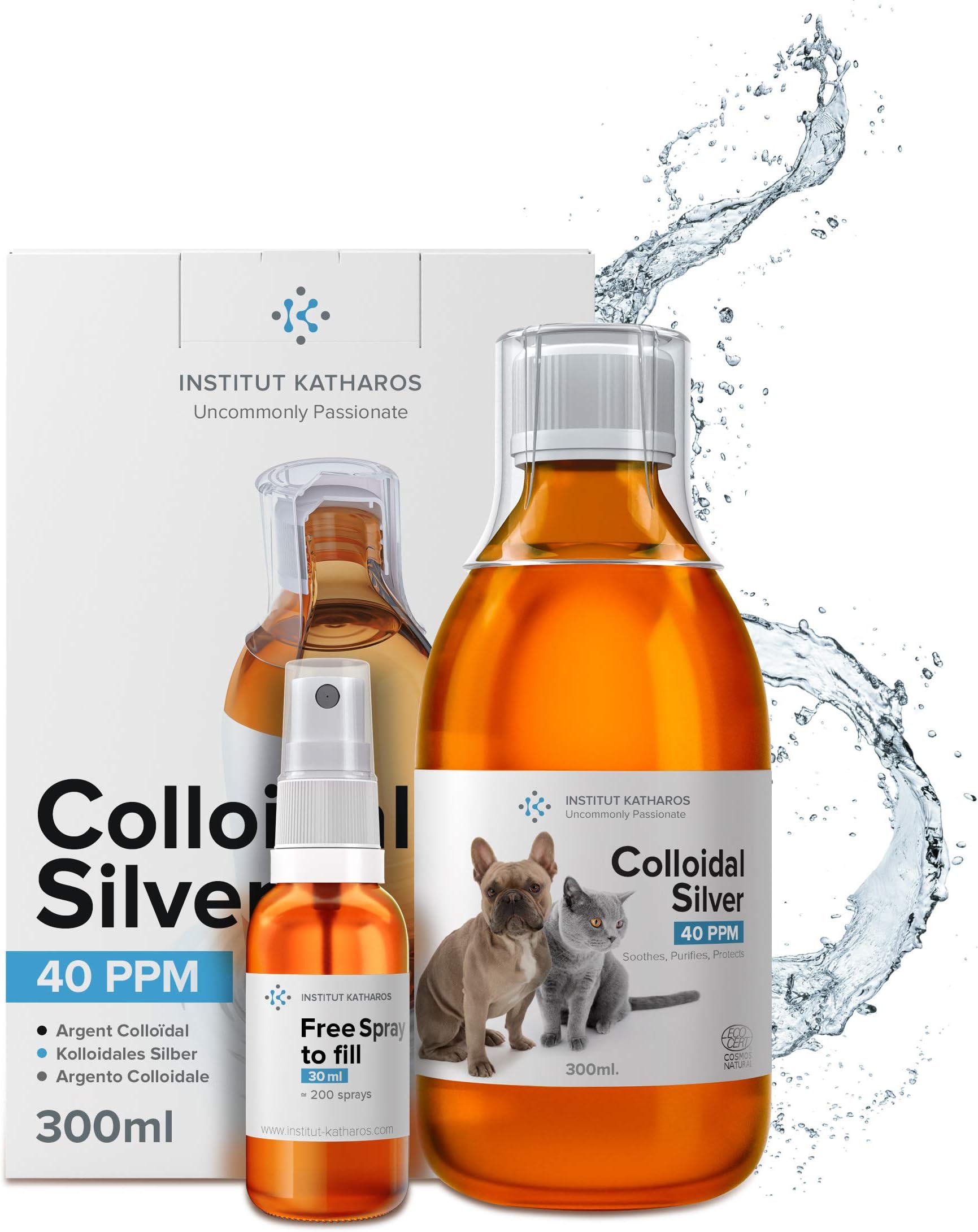 Colloidal Silver Pet Care Spray – Natural Cleansing Mist for Dogs & Cats | Supports Skin & Coat Hygiene | 100% Natural & Chemical-Free | Easy-to-Use Grooming Spray for Paws, Fur & Ears
