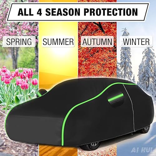 Miniatura 6 de AI HUI Car Cover Custom Fit Audi Q8 Car Cover Waterproof All Weather for Automobiles 6 Layers Car Cover Outdoor Full Car Covers with Cotton Lining