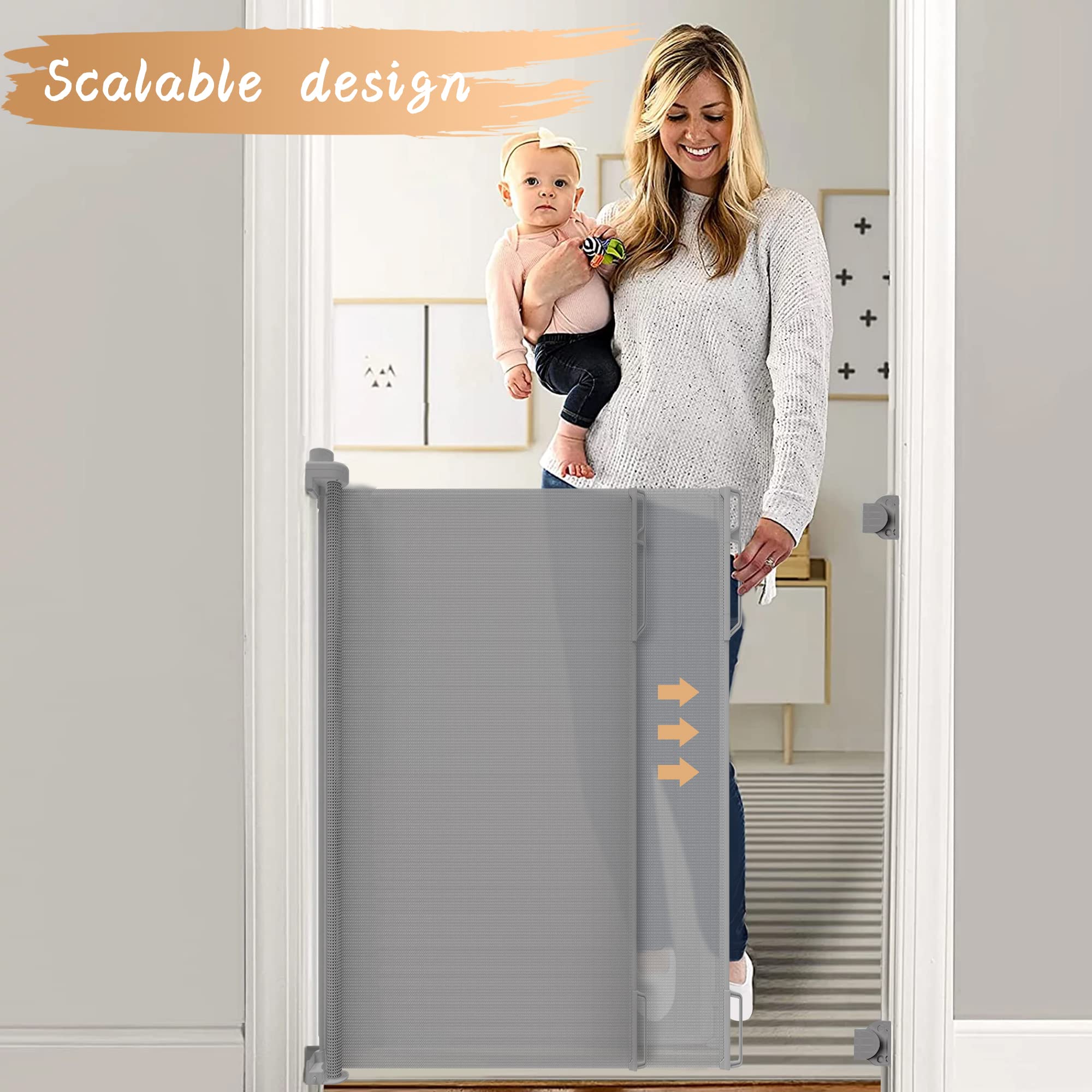 Cancelletto Per Bambini Estensibile, 0-180 Cm Cancello Barriera Sicurezza Griglia Per Porte Scale E Corridoi Nero 84533275