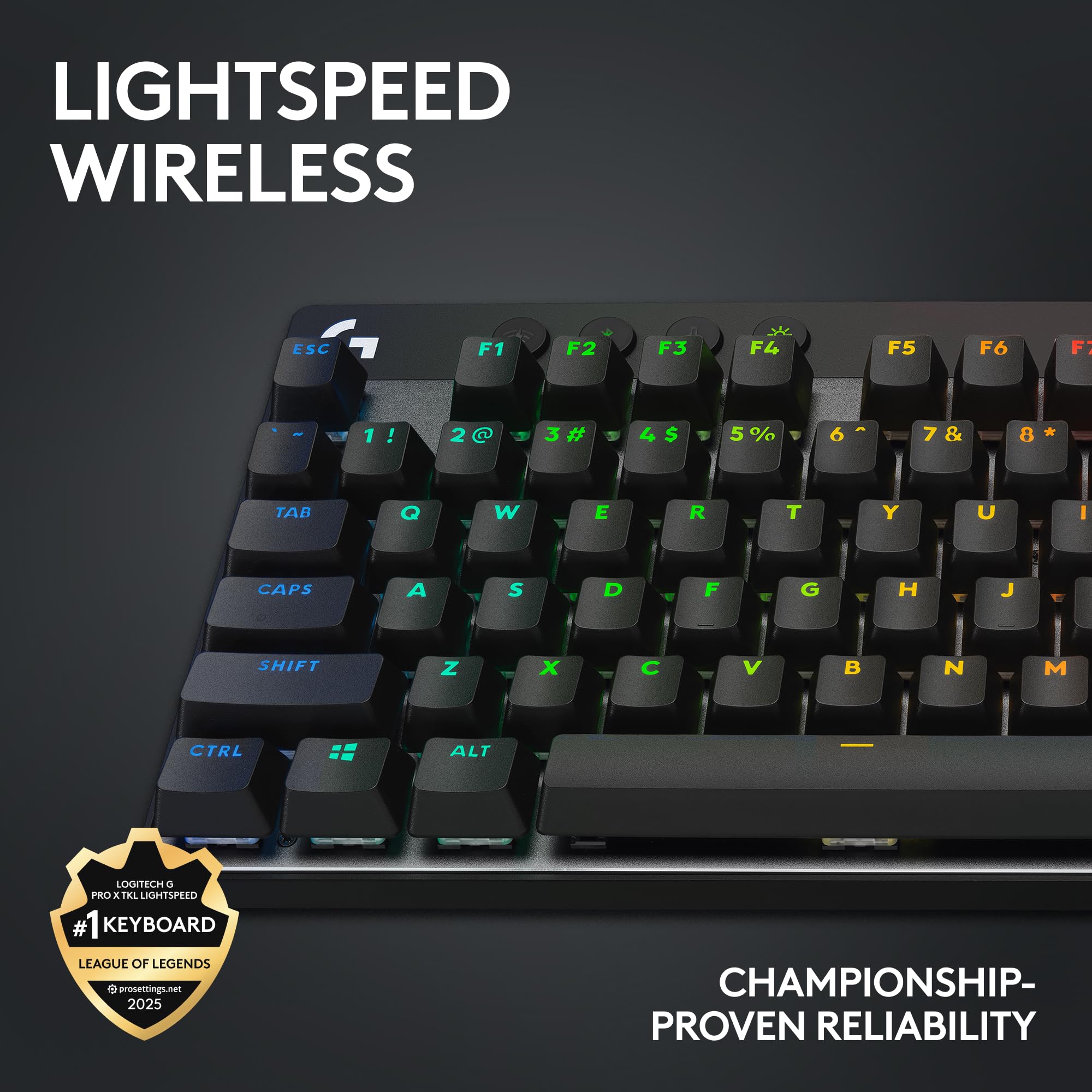 Logitech G PRO X TKL LIGHTSPEED Wireless Gaming Keyboard, Ultra