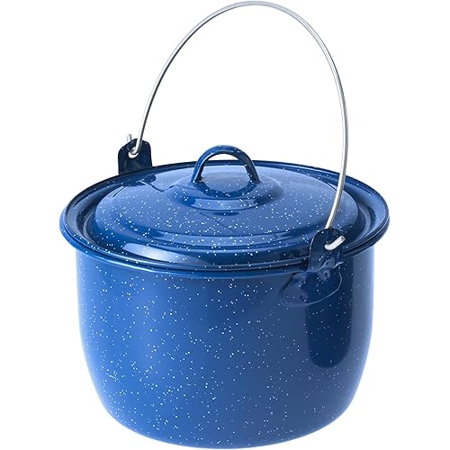 GSI Outdoors 3 qt. Convex Kettle for Soup, Stew, or Water Pot for Camping, Blue
