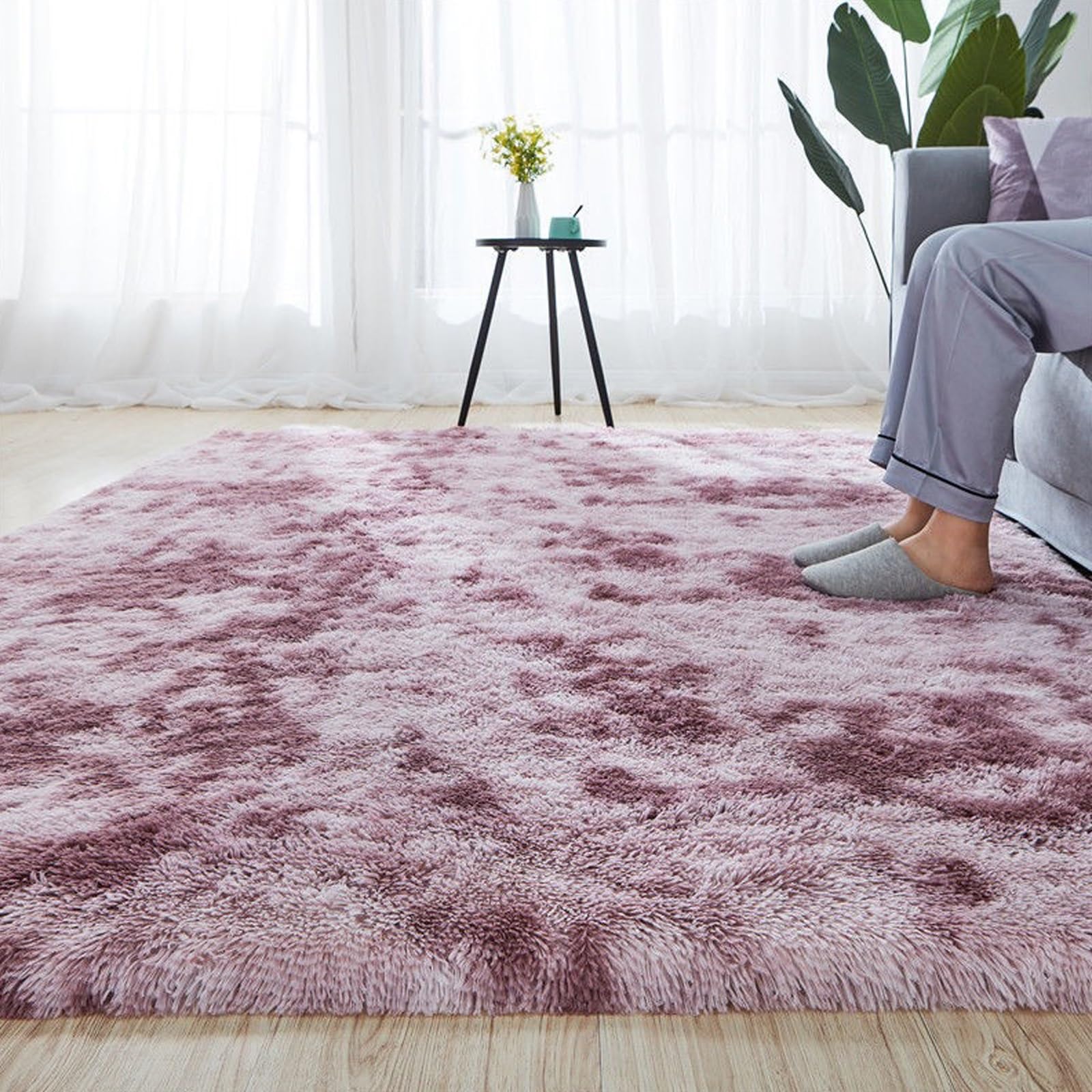 Tapis anti-glisse lavable en machine grand format 160x350 cm pour salon et chambre