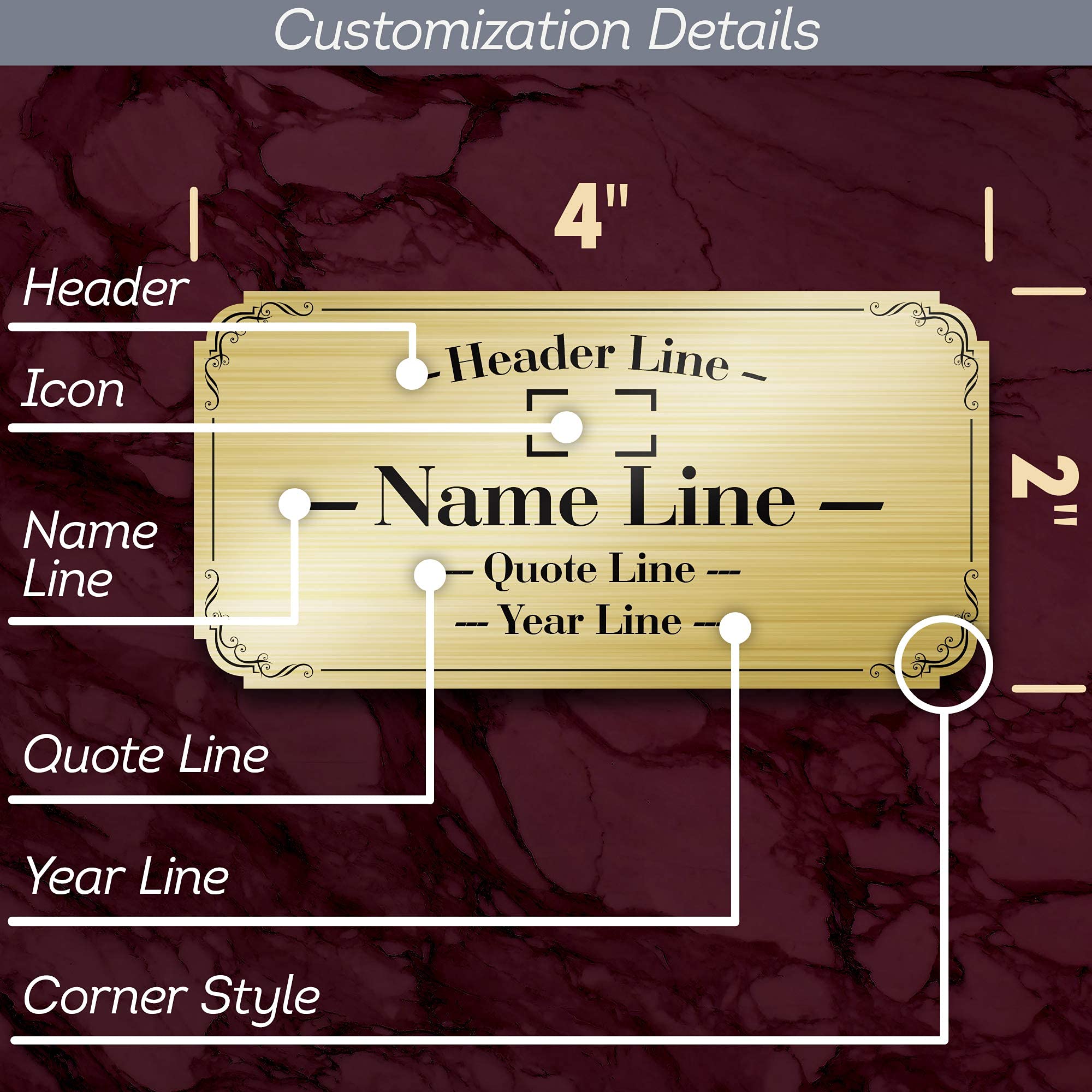 Name Plate, Custom Personalized Plaque for Memorial, Mailbox Tag