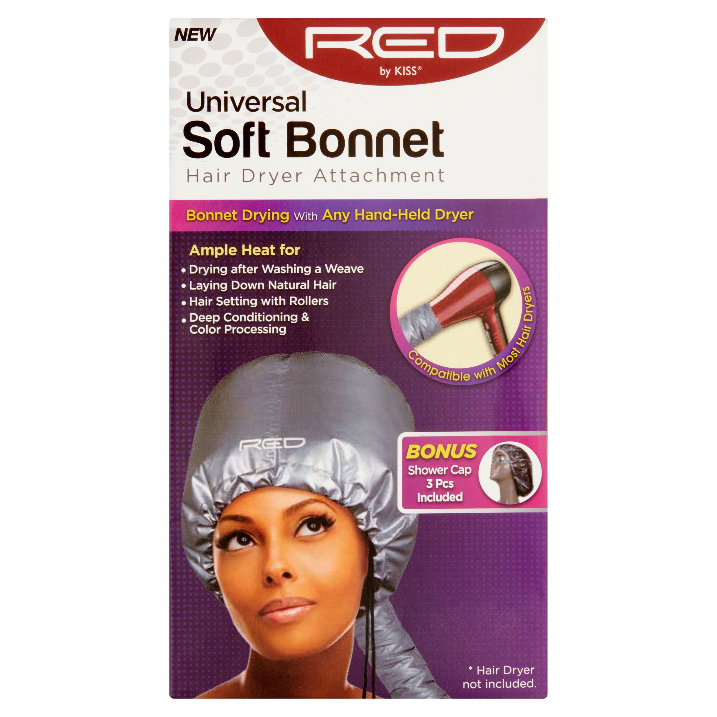 Red Kiss Universal Soft Bonnet Hair Dryer Attachment