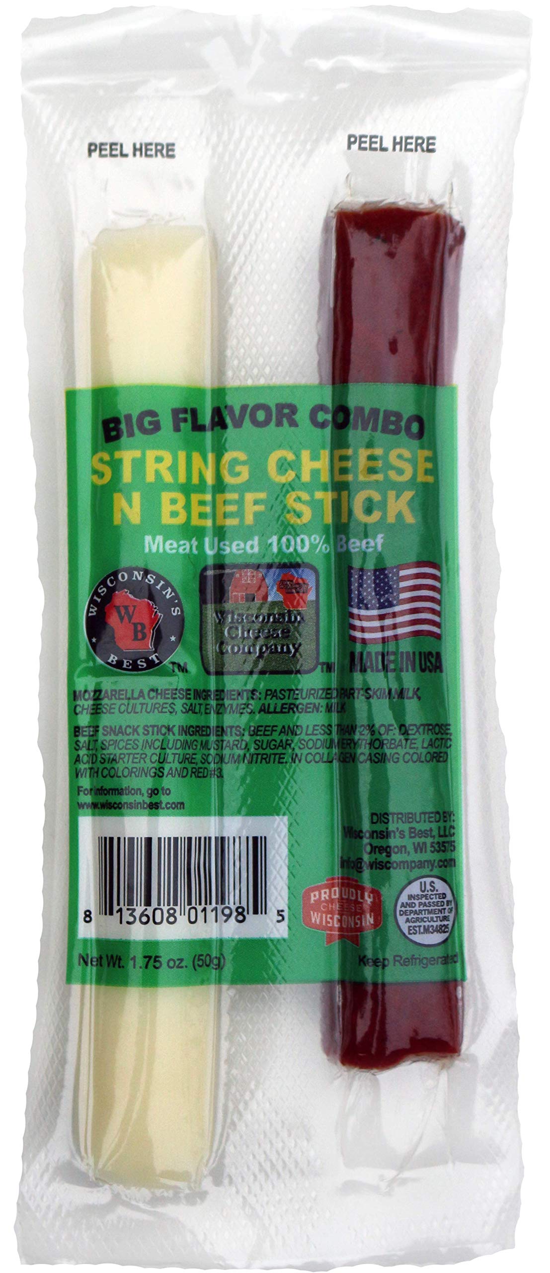 WISCONSIN'S BEST AND WISCONSIN CHEESE COMPANY'S | String Cheese N Stick Combo Packs - 1.75oz., 18 Co