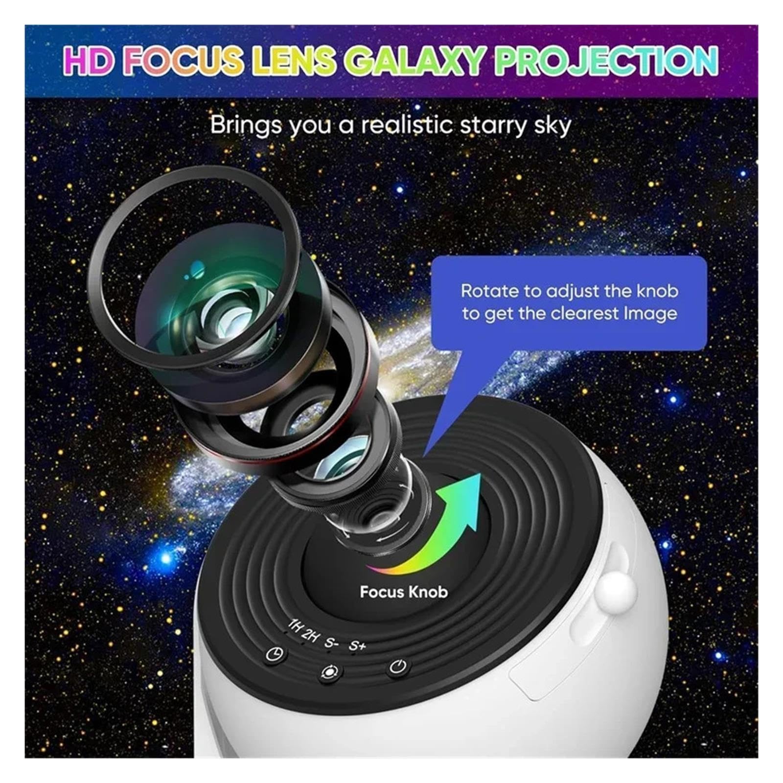 Projecteur D'étoiles 13 En 1, Veilleuse LED Galaxy Avec Minuterie