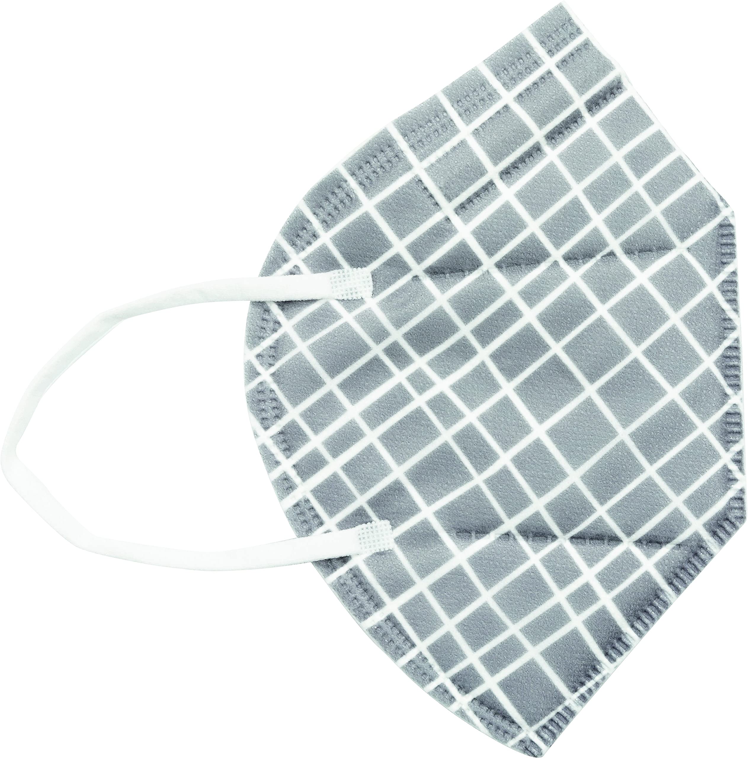 Produktbild von TechniSat TECHNIMASK Mini – 5 Stück, Karomuster, Für Schmale Gesichter, 4-lagig Mit Meltblown, Made In Germany