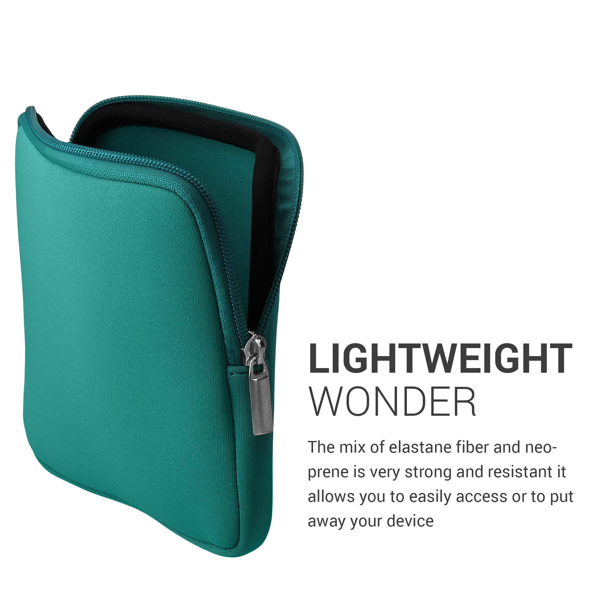kwmobile Custodia Universale per eReader in Neoprene 17,5 x 14,7 x 1 cm con Chiusura a Zip