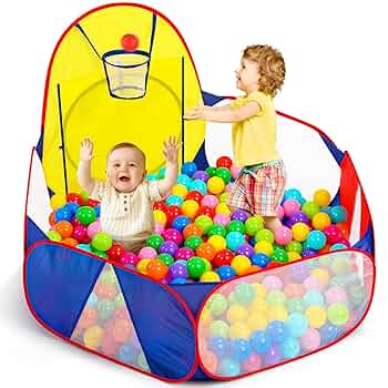 LUFEIS Foldable Ocean Ball Pool - Waterproof & Portable Kids Ball Pit For Baby Toddler Boys Girls Dogs Cats - Indoor/Outdoor