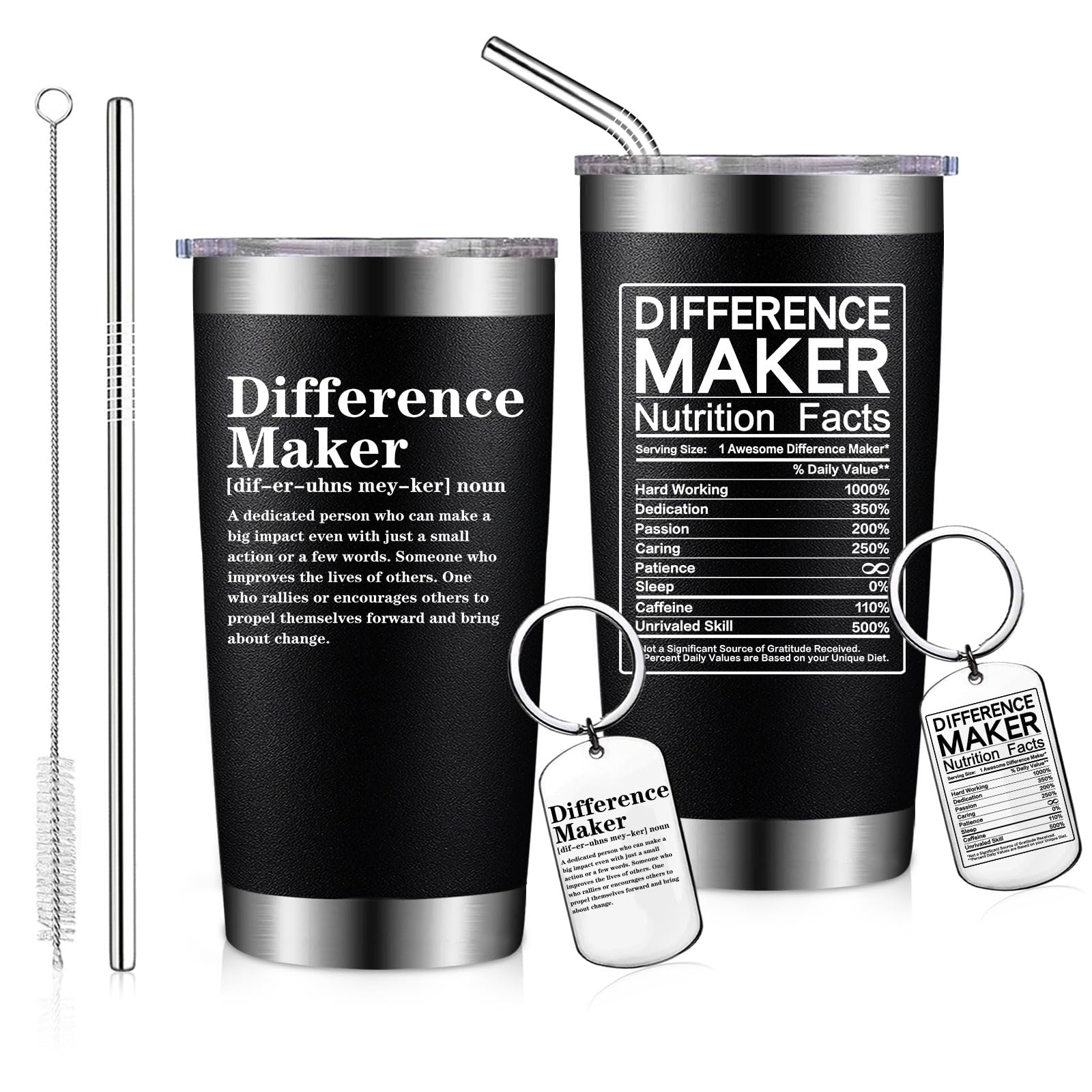 GITITUMB Thank You Gifts for Men, Women - Teacher, Coworkers, Employee Appreciation Gifts - Christmas, Birthday Gifts - 20oz Difference Maker Gift