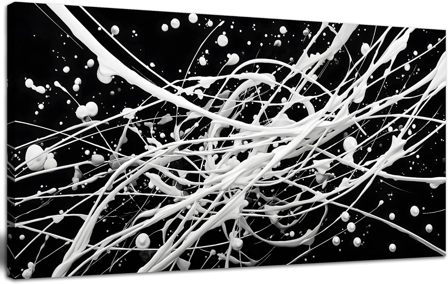 Trogonup Black and White Abstract Wall Art for Living Room Large Modern Canvas Prints Minimalist Artwork for Bedroom Office Home Decoration 20"x40"