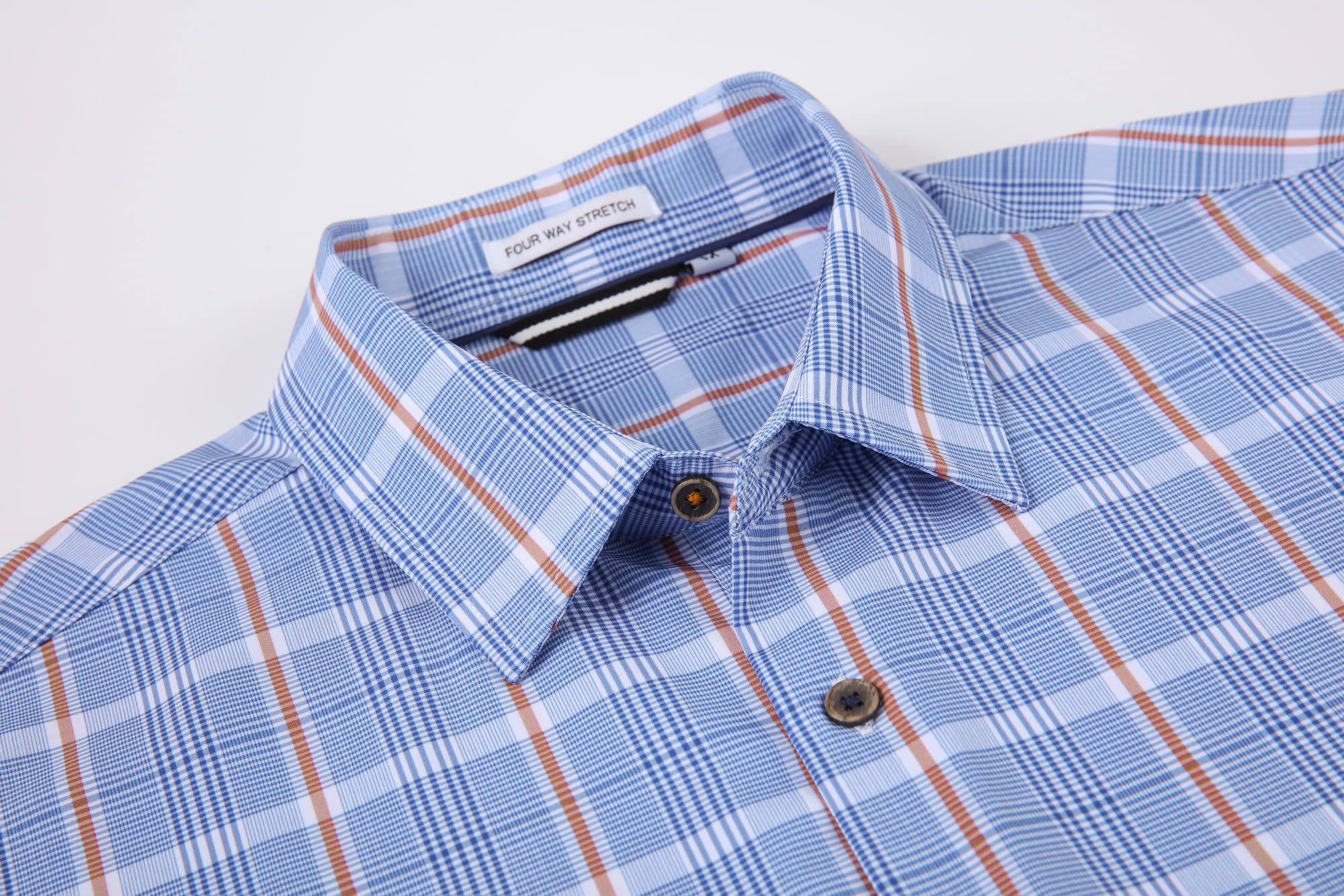 Alex Vando Camisas de Vestir Estampadas para Hombre Manga Larga, Ajuste Regular con Botones